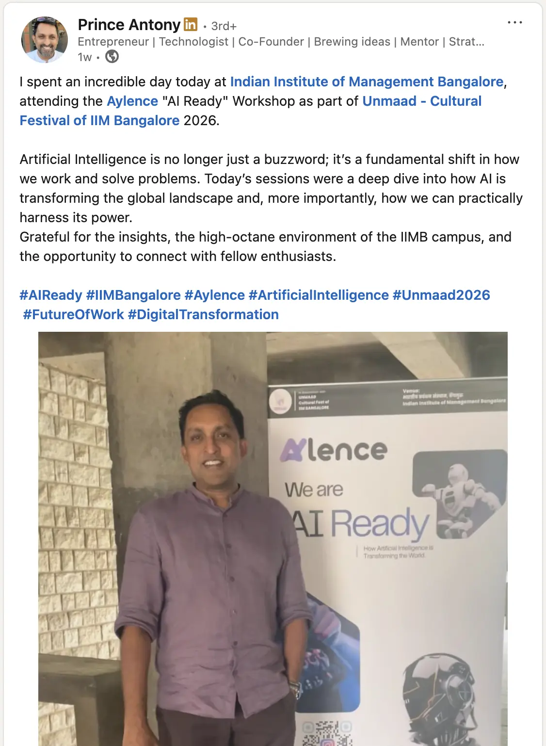 Feedback on AI Workshop by Aylence