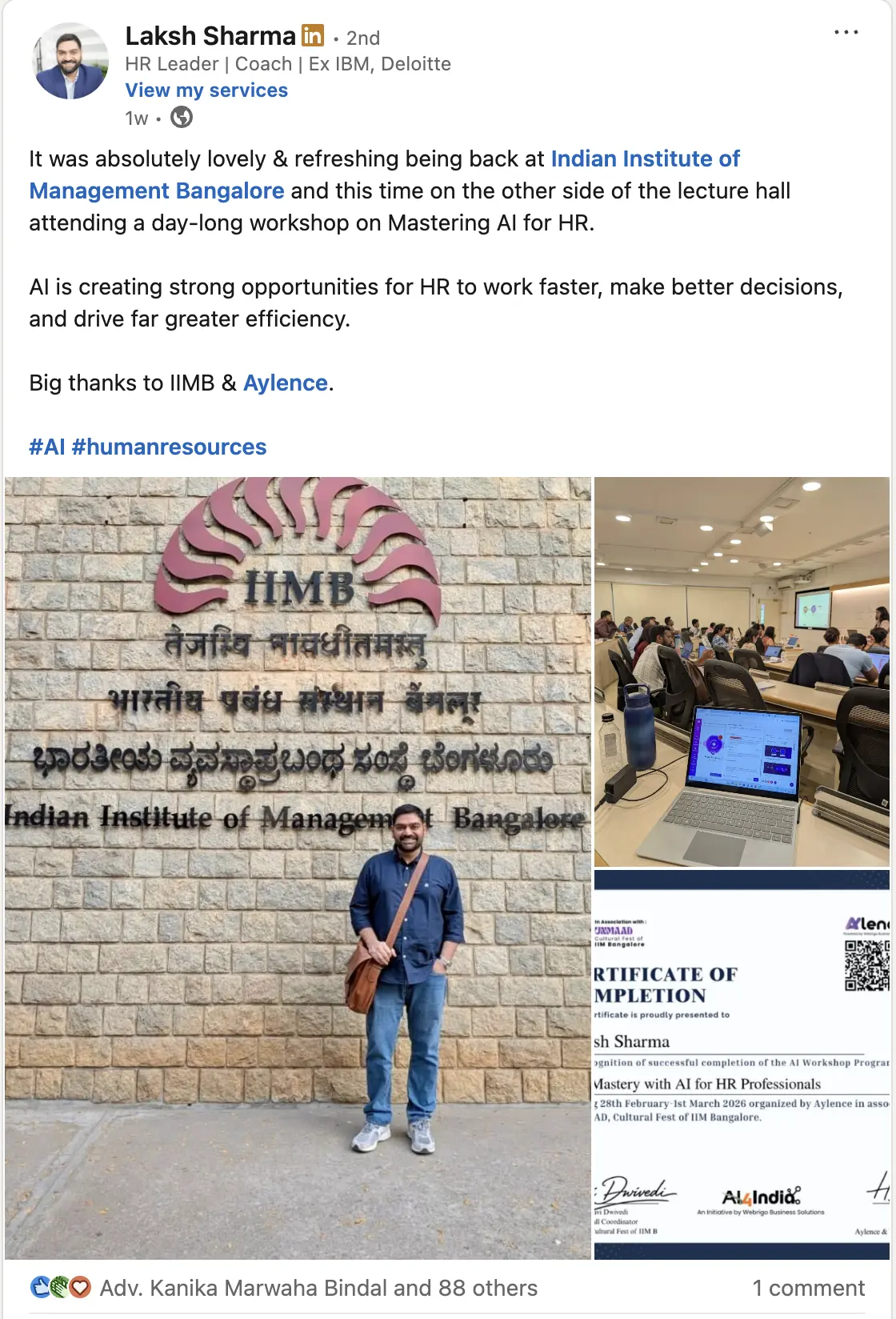 Feedback on HR Mastery Workshop